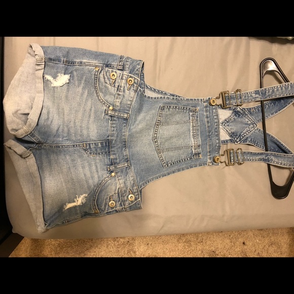 Denim shortalls overalls - Picture 1 of 2